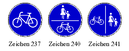 Radwegschilder